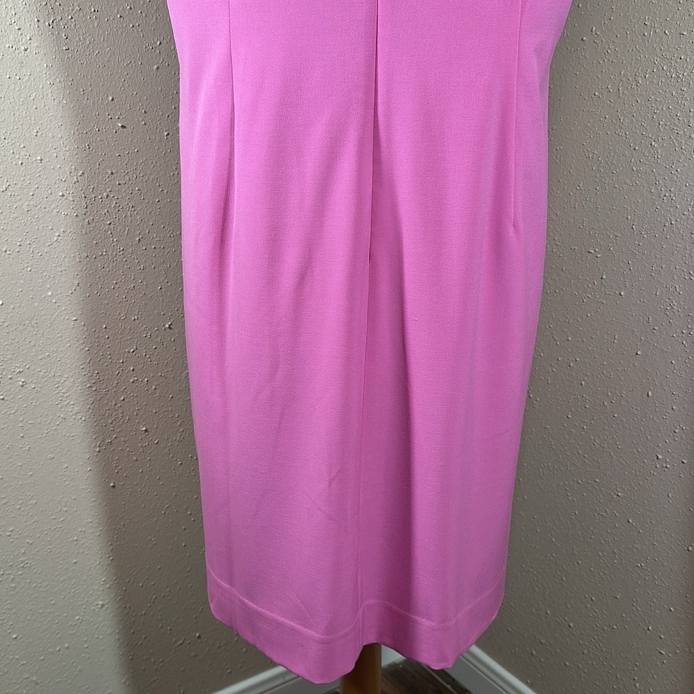 J. Crew Ruffleneck Suiting Bubblegum Pink Dress Women’s size 16 NEW - Picture 8 of 16